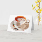 コーヒーの誕生日 カード (黄色い花)