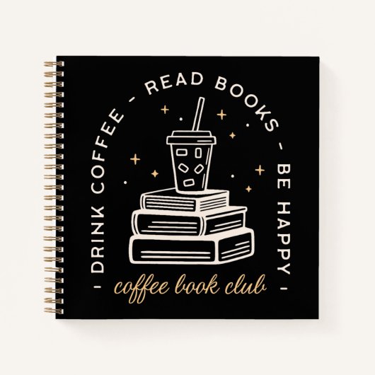 コーヒーの読引用文の暗色学美学 ノートブック (正面)