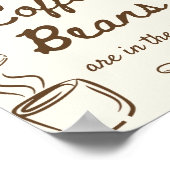 コーヒーの豆当てゲーム ブライダルシャワー ポスター (角)