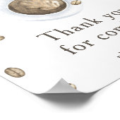 コーヒーの赤ちゃんシャワーをありがとう来。 ポスター (角)