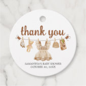 コーヒーの赤ちゃんシャワー周り フェイバータグ (正面)