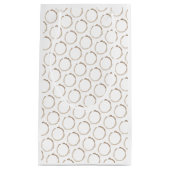 コーヒーの輪 ブラウン ホワイト アーティザン 楽しい スモールペーパーバッグ (正面)