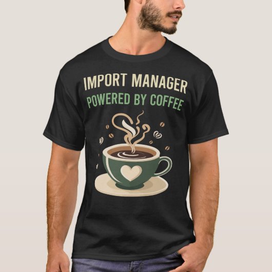 コーヒーの輸入管理者によって動く Tシャツ (正面)