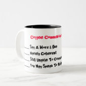 コーヒーの通信レベル ツートーンマグカップ (正面左)