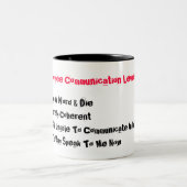 コーヒーの通信レベル ツートーンマグカップ (中央)