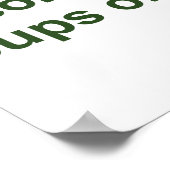 コーヒーの過剰摂取で死ぬために – 食品ファクト ポスター (角)