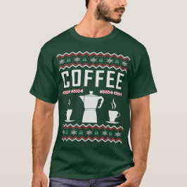 コーヒーの醜いクリスマスセーター Tシャツ