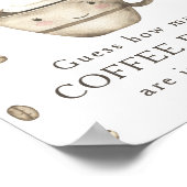 コーヒーの醸造 – コーヒー豆の数 ポスター (角)