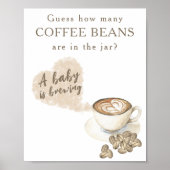 コーヒーの醸造 – コーヒー豆の数 ポスター (正面)