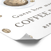 コーヒーの醸造 – コーヒー豆の数 ポスター (角)