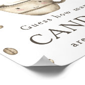 コーヒーの醸造 – 瓶の中にキャンディーの数 ポスター (角)