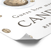 コーヒーの醸造 – 瓶の中にキャンディーの数 ポスター (角)