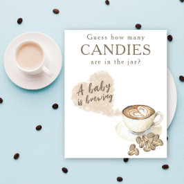 コーヒーの醸造 – 瓶の中にキャンディーの数 ポスター