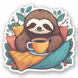 コーヒーの防水でナマケモノを混ぜる シール