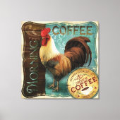 コーヒーの雄鶏 キャンバスプリント (正面)