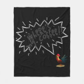 コーヒーの雄鶏 フリースブランケット (正面)