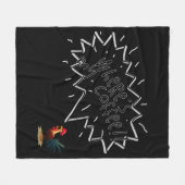 コーヒーの雄鶏 フリースブランケット (正面(横))