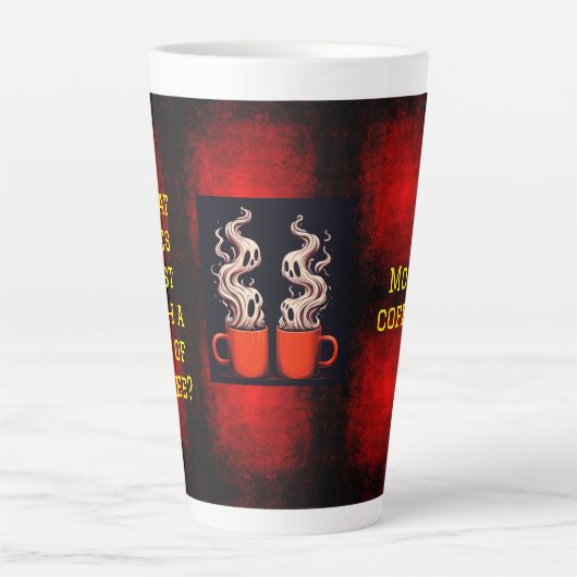 コーヒーの顔 カフェラテマグ (正面)