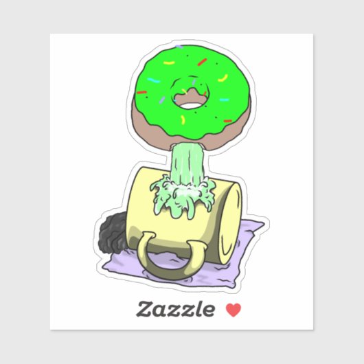 コーヒーの飛沫 シール (シート)