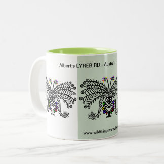 コーヒーの飲み込みクール- LyreBIRD – オーストラリア – 自然 ツートーンマグカップ
