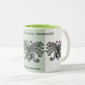 コーヒーの飲み込みクール- LyreBIRD – オーストラリア – 自然 ツートーンマグカップ (正面右)