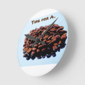 コーヒーの香りが大好き ラウンド壁時計 (傾斜)