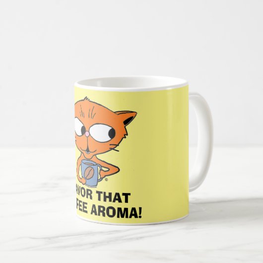 コーヒーの香りを味わえ！コーヒーを飲む コーヒーマグカップ (正面右)