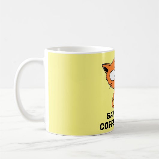 コーヒーの香りを味わえ!コーヒーを飲む コーヒーマグカップ (左)