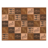 コーヒーの香り。パッチワーク。 テーブルクロス (正面(横))