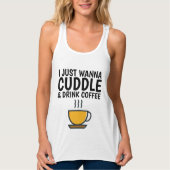 コーヒーのTシャツをいじくり飲みたい タンクトップ (正面)