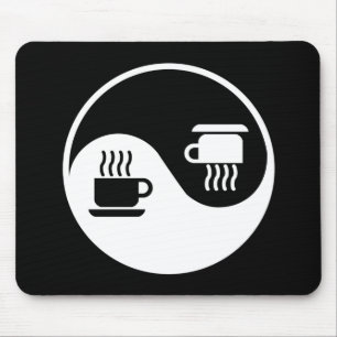 コーヒーのYingそしてヤン マウスパッド