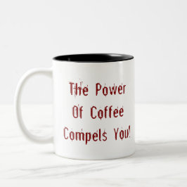 コーヒーはあなたを赤く混ぜる ツートーンマグカップ