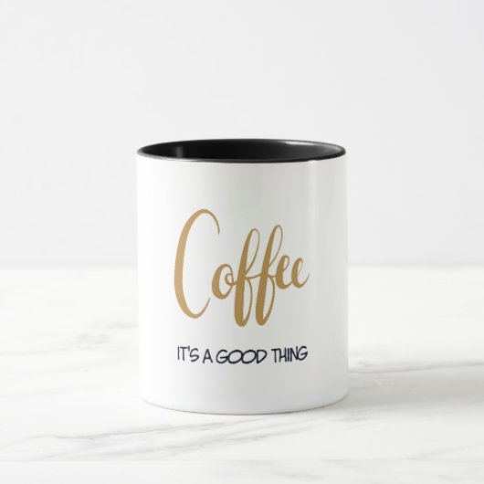 コーヒーはいいことだスタイリッシュ マグカップ (中央)