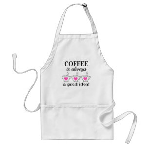コーヒーはいつもいいアイディアだ!アダルトエプロン スタンダードエプロン