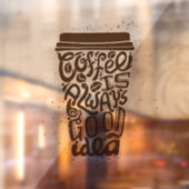 コーヒーはいつも良いアイディア ウィンドウサイン (シート2)