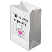 コーヒーはいつも良いアイディア! ミディアムペーパーバッグ (正面アングル)