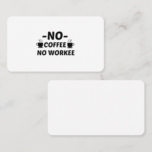 コーヒーはいらない 名刺 (正面/裏面)