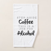 コーヒーはさておきアルコールの仕事 バスタオルセット (ハンドタオル)