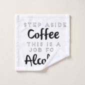 コーヒーはさておきアルコールの仕事 バスタオルセット (ウォッシュタオル)