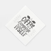 コーヒーはそれ自体で言語である スタンダードランチョンナプキン (角)