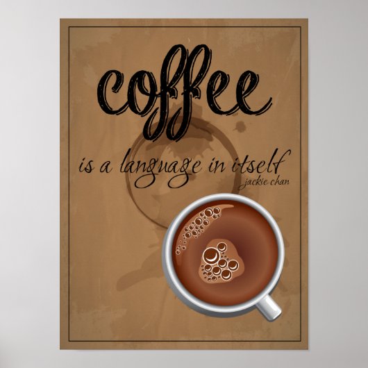 コーヒーはそれ自体で言語である ポスター (正面)