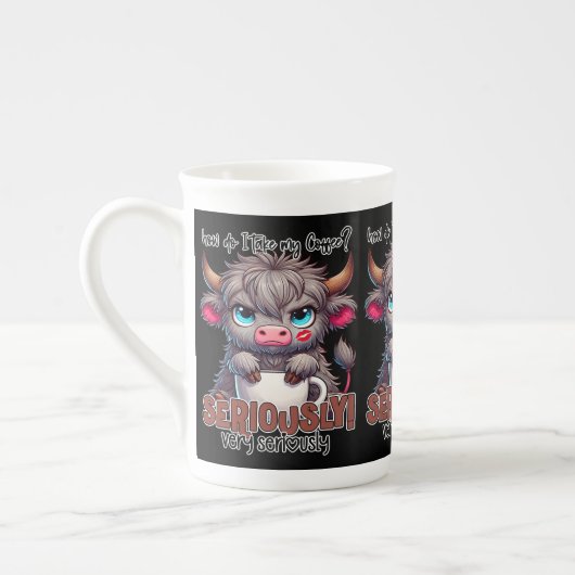 コーヒーはどう飲む?マジで超マジで ボーンチャイナマグカップ (左)