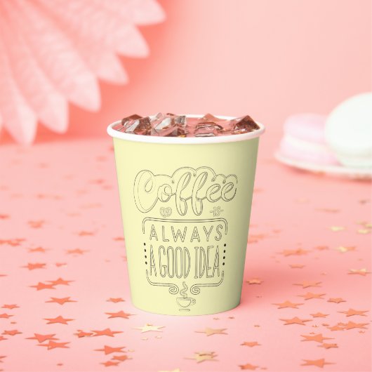 コーヒーはアイディアだ 紙コップ (インサイチュ)