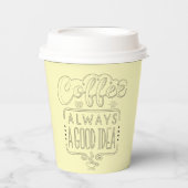 コーヒーはアイディアだ 紙コップ (正面)