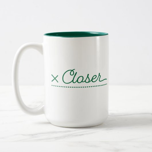コーヒーはクローザーのもの ツートーンマグカップ (左)