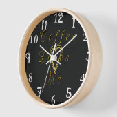 コーヒーはコーヒーが大好き 壁時計 (傾斜)