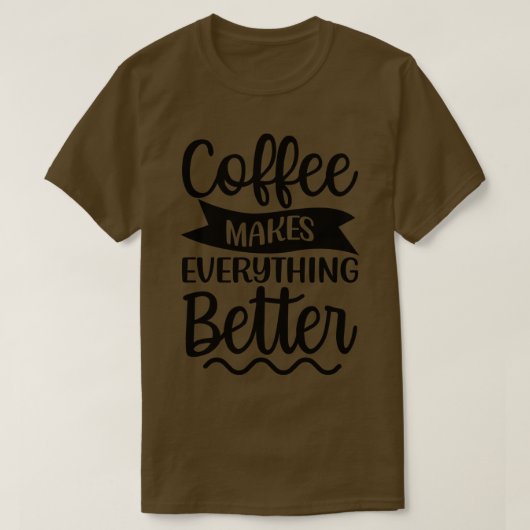コーヒーはコーヒー好き Tシャツ (デザイン正面)