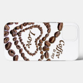 コーヒーはコーヒー豆をハートとして愛する Case-Mate iPhoneケース (裏面 (横))