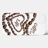 コーヒーはコーヒー豆をハートとして生きる私の人生 Case-Mate iPhoneケース (裏面 (横))
