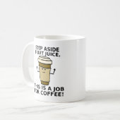 コーヒーはジュースよりお好き Funny Mug コーヒーマグカップ (正面左)